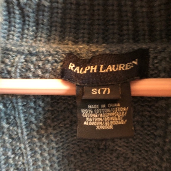 Ralph Lauren size 7 sweater cardigan 3 button - Picture 2 of 3